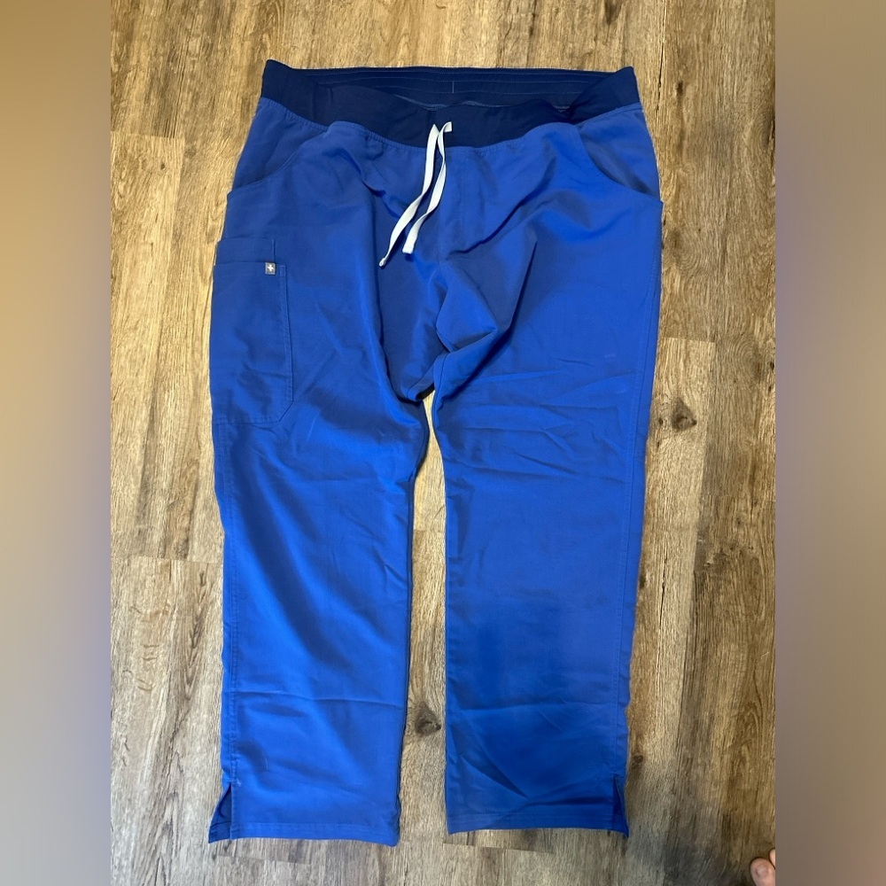 Figs Kade Cargo Scrub Pants Denim Size XXL